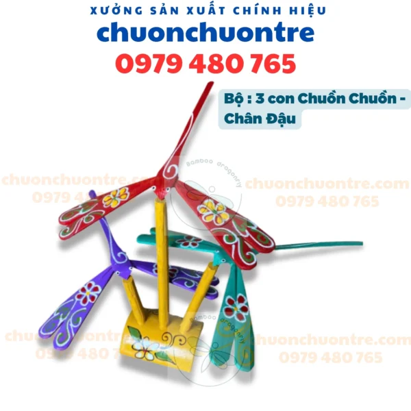 Chân đậu 3 sơn vẽ